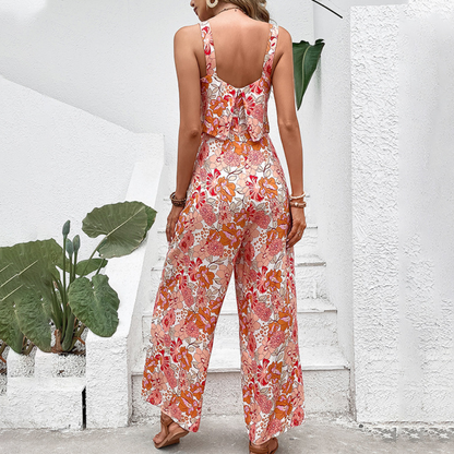 Desiree - Dames Bloemen Jumpsuit met Elegante Snit